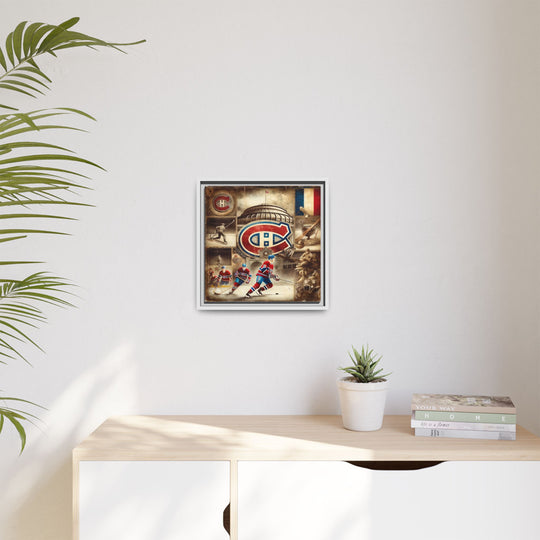 "Vintage Montreal Canadiens"  - Matte Canvas, Framed