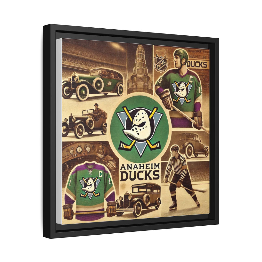 "Vintage Anaheim Ducks"  - Matte Canvas, Framed
