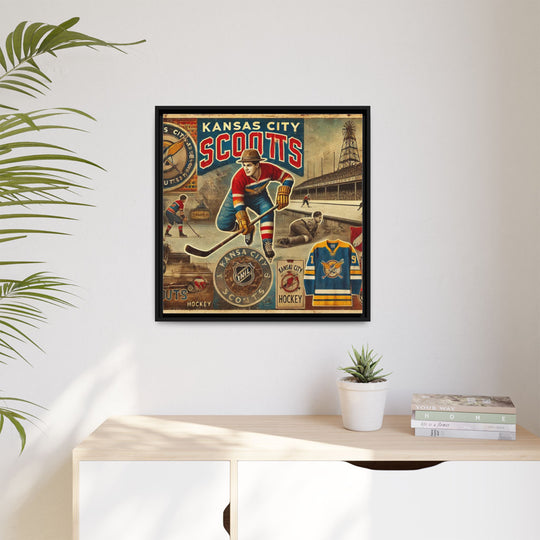 "Vintage Kansas City Scouts  - Matte Canvas, Framed