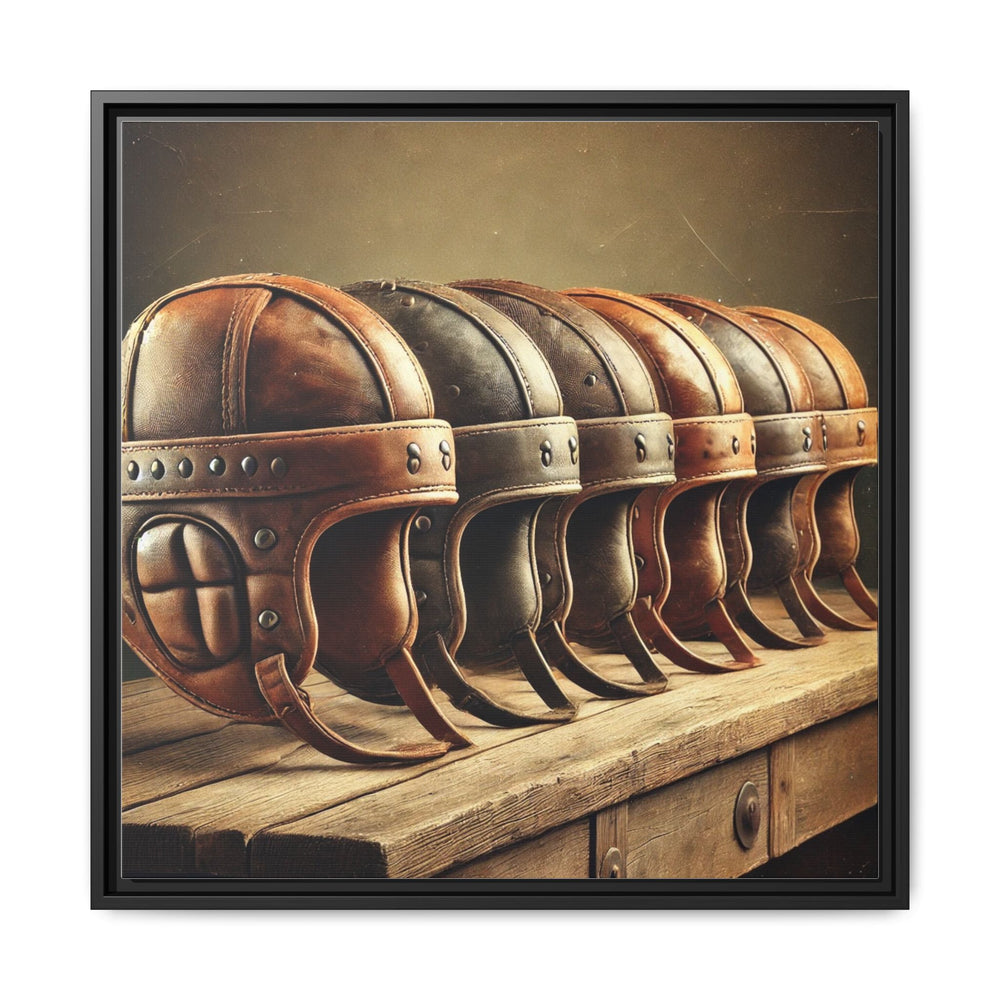 "Vintage Helmets  - Matte Canvas, Framed