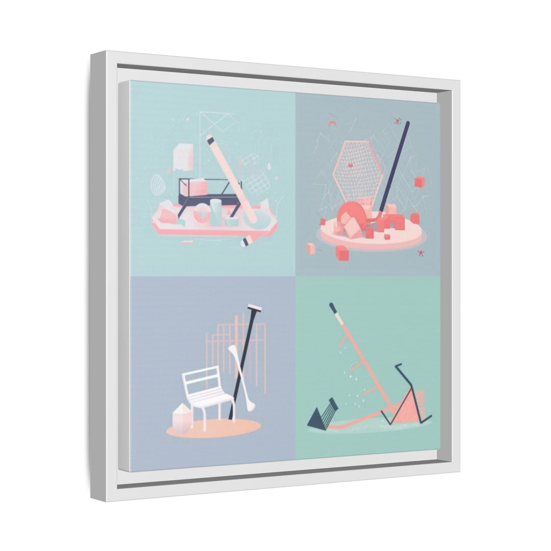 "Relaxing & Hockey"  - Matte Canvas, Framed