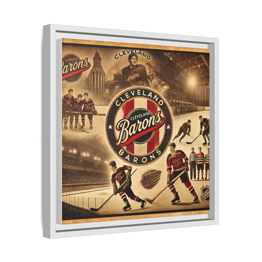 "Vintage Cleveland Barons"  - Matte Canvas, Framed
