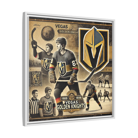 "Vintage Vegas Knights"  - Matte Canvas, Framed