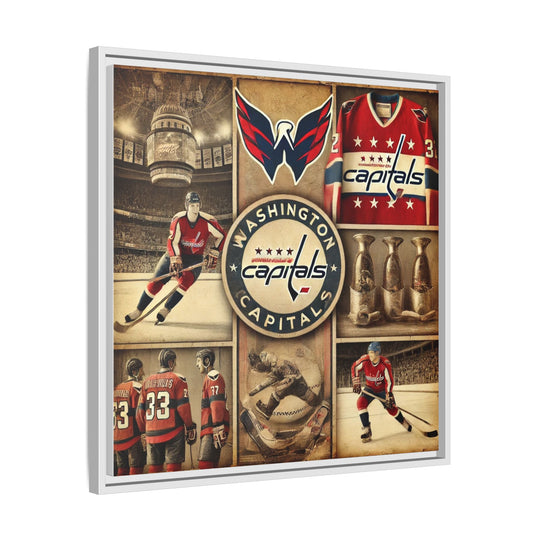 "Vintage Washington Capitals"  - Matte Canvas, Framed