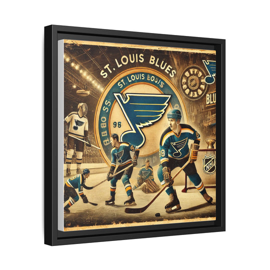 "Vintage St. Louis Blues"  - Matte Canvas, Framed