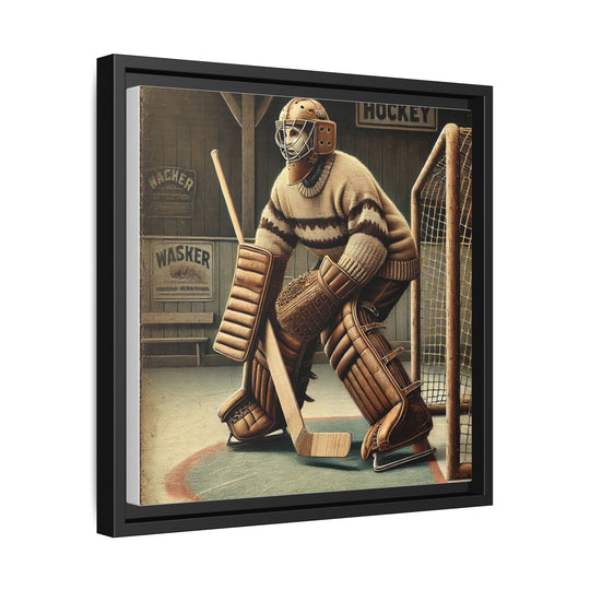 "Vintage Goalie"  - Matte Canvas, Framed