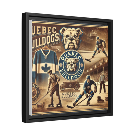 "Vintage Quebec Bulldogs"  - Matte Canvas, Framed