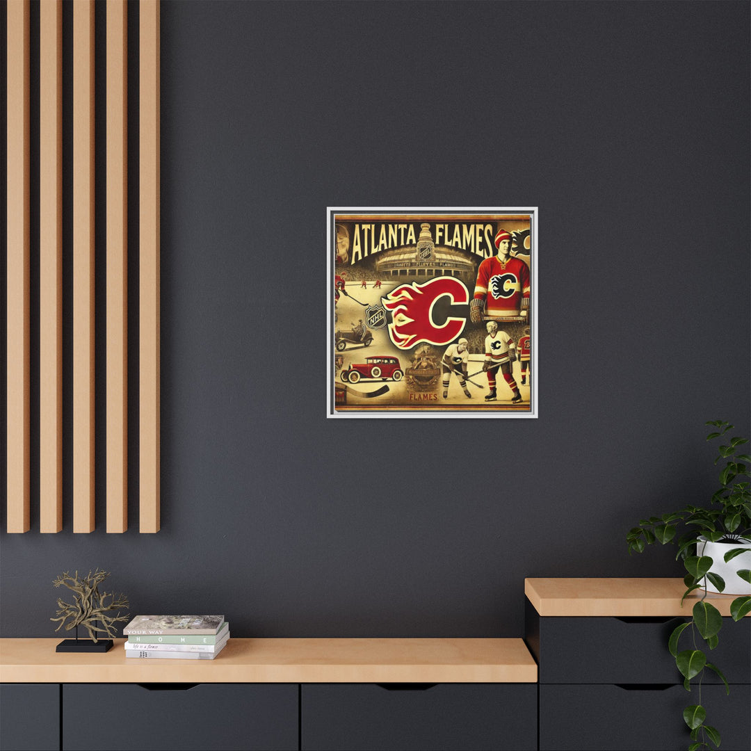 "Vintage Atlanta Flames"  - Matte Canvas, Framed