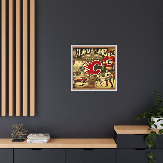 "Vintage Atlanta Flames"  - Matte Canvas, Framed