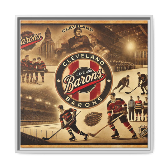 "Vintage Cleveland Barons"  - Matte Canvas, Framed