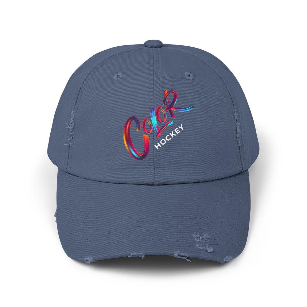 "Color Hockey" -  Distressed Cap