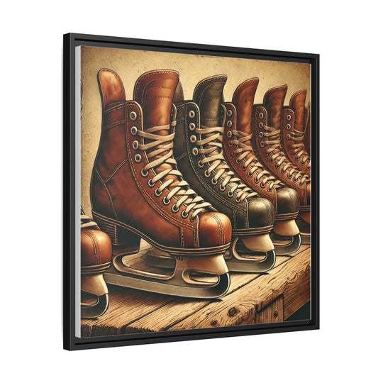 "Vintage Skates"  - Matte Canvas, Framed