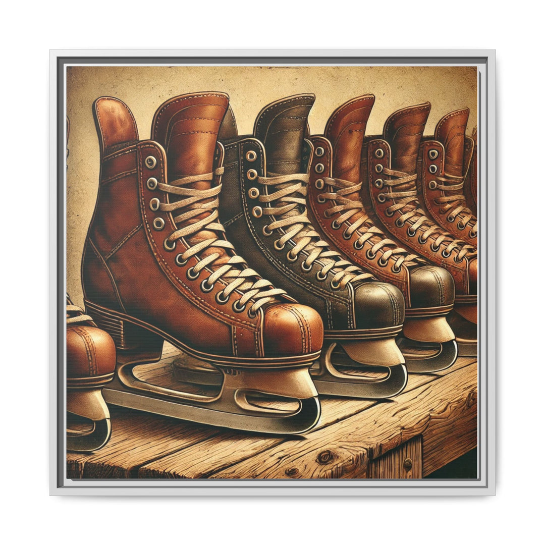 "Vintage Skates"  - Matte Canvas, Framed
