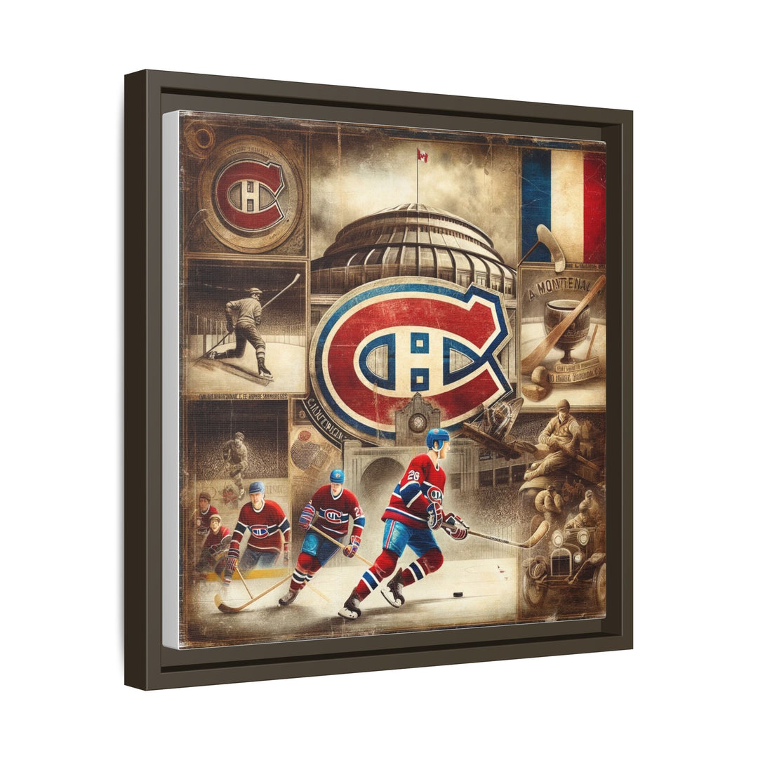 "Vintage Montreal Canadiens"  - Matte Canvas, Framed