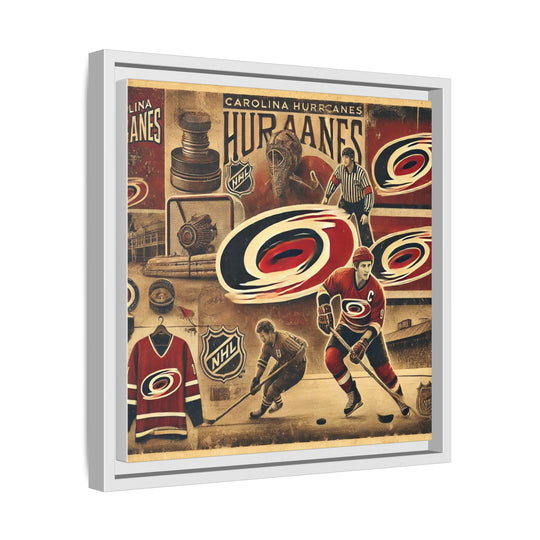 "Vintage Carolina Hurricanes"  - Matte Canvas, Framed