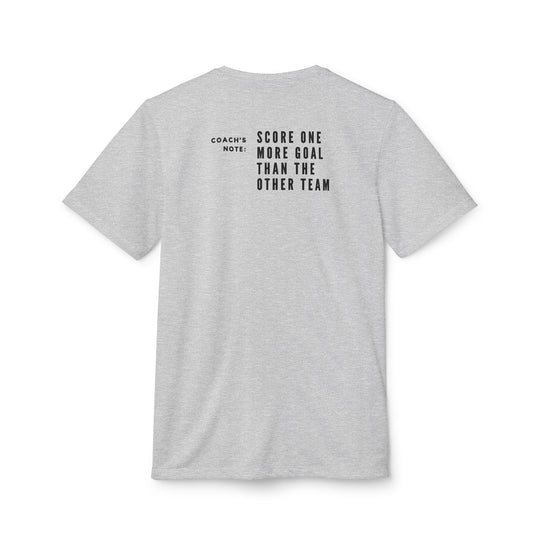 "Coaches Note: Score One More Time" - adidas Sport T-shirt