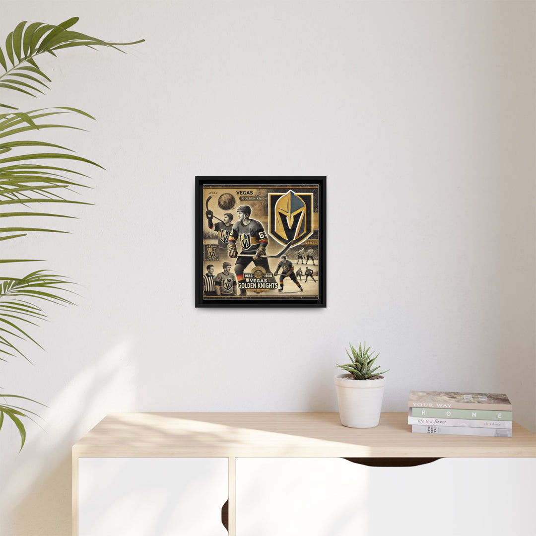 "Vintage Vegas Knights"  - Matte Canvas, Framed