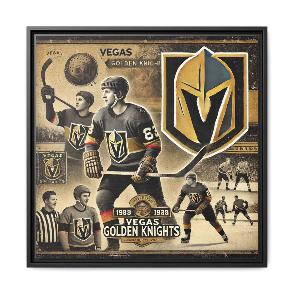 "Vintage Vegas Knights"  - Matte Canvas, Framed