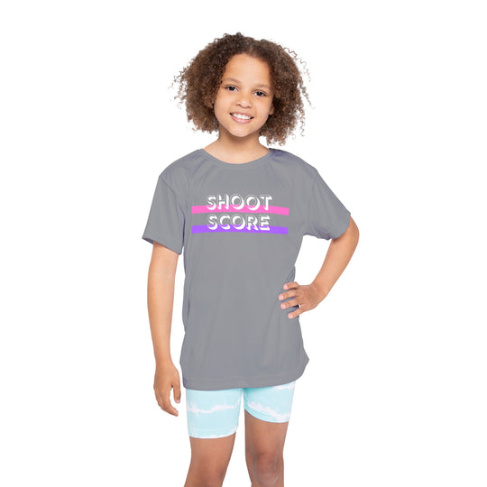 "Shoot Score" - Kids Sports T-Shirt