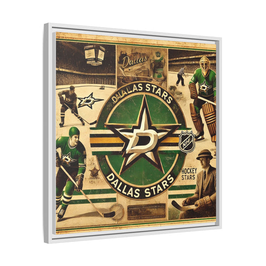 "Vintage Dallas Stars"  - Matte Canvas, Framed