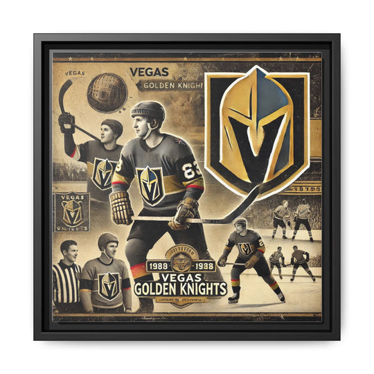 "Vintage Vegas Knights"  - Matte Canvas, Framed