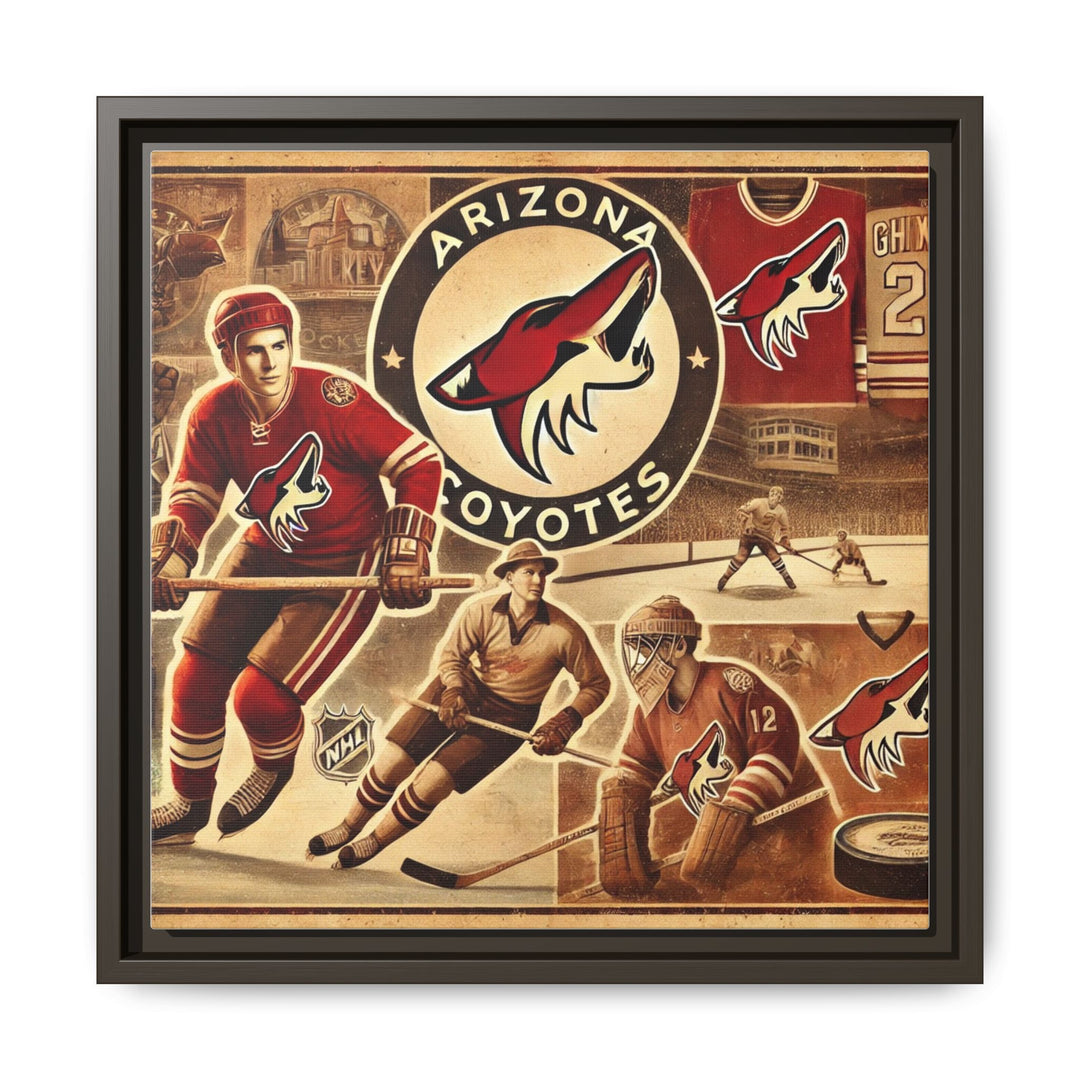 "Vintage Arizona Coyotes"  - Matte Canvas, Framed