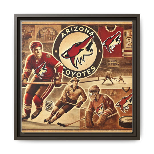 "Vintage Arizona Coyotes"  - Matte Canvas, Framed