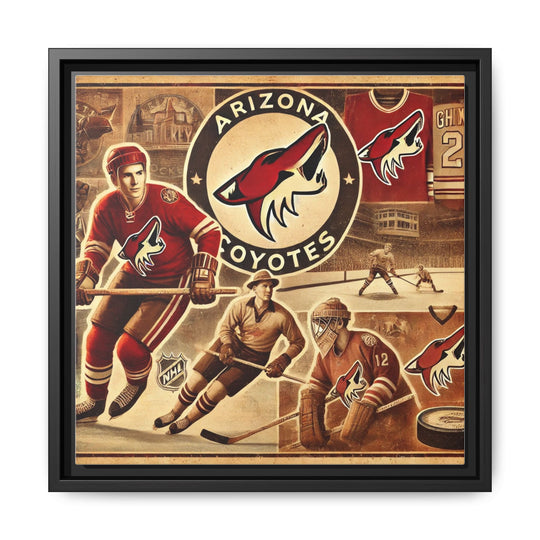 "Vintage Arizona Coyotes"  - Matte Canvas, Framed