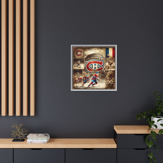 "Vintage Montreal Canadiens"  - Matte Canvas, Framed
