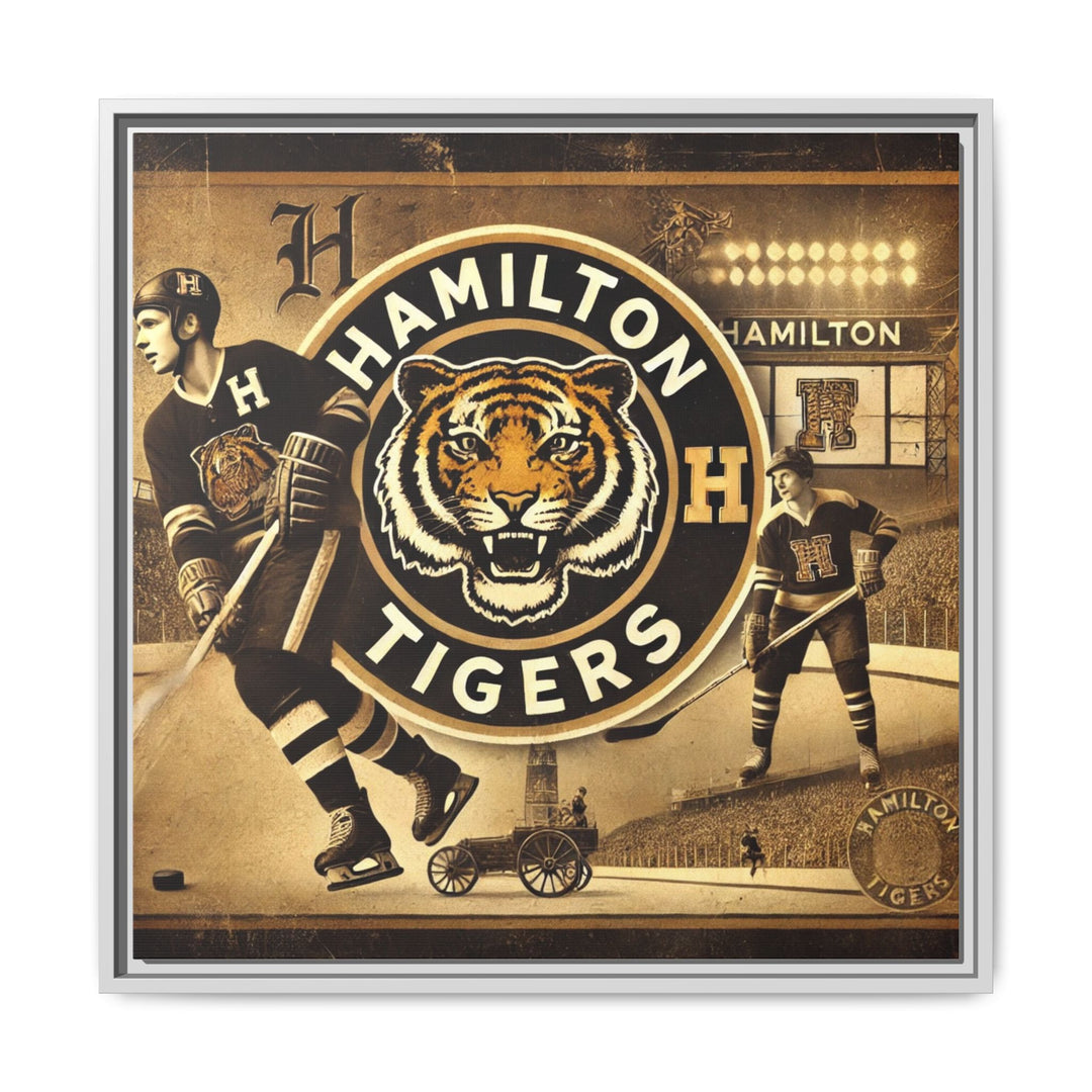 "Vintage Hamilton Tigers"  - Matte Canvas, Framed