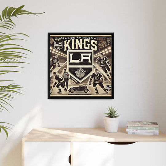 "Vintage LA Kings"  - Matte Canvas, Framed