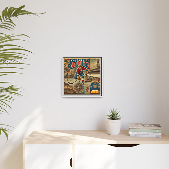 "Vintage Kansas City Scouts  - Matte Canvas, Framed
