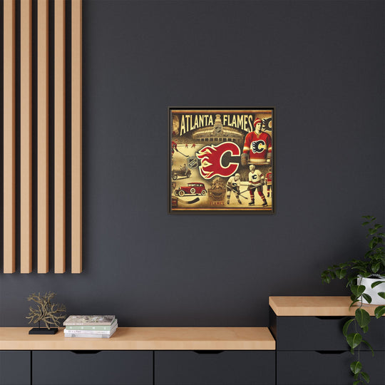 "Vintage Atlanta Flames"  - Matte Canvas, Framed