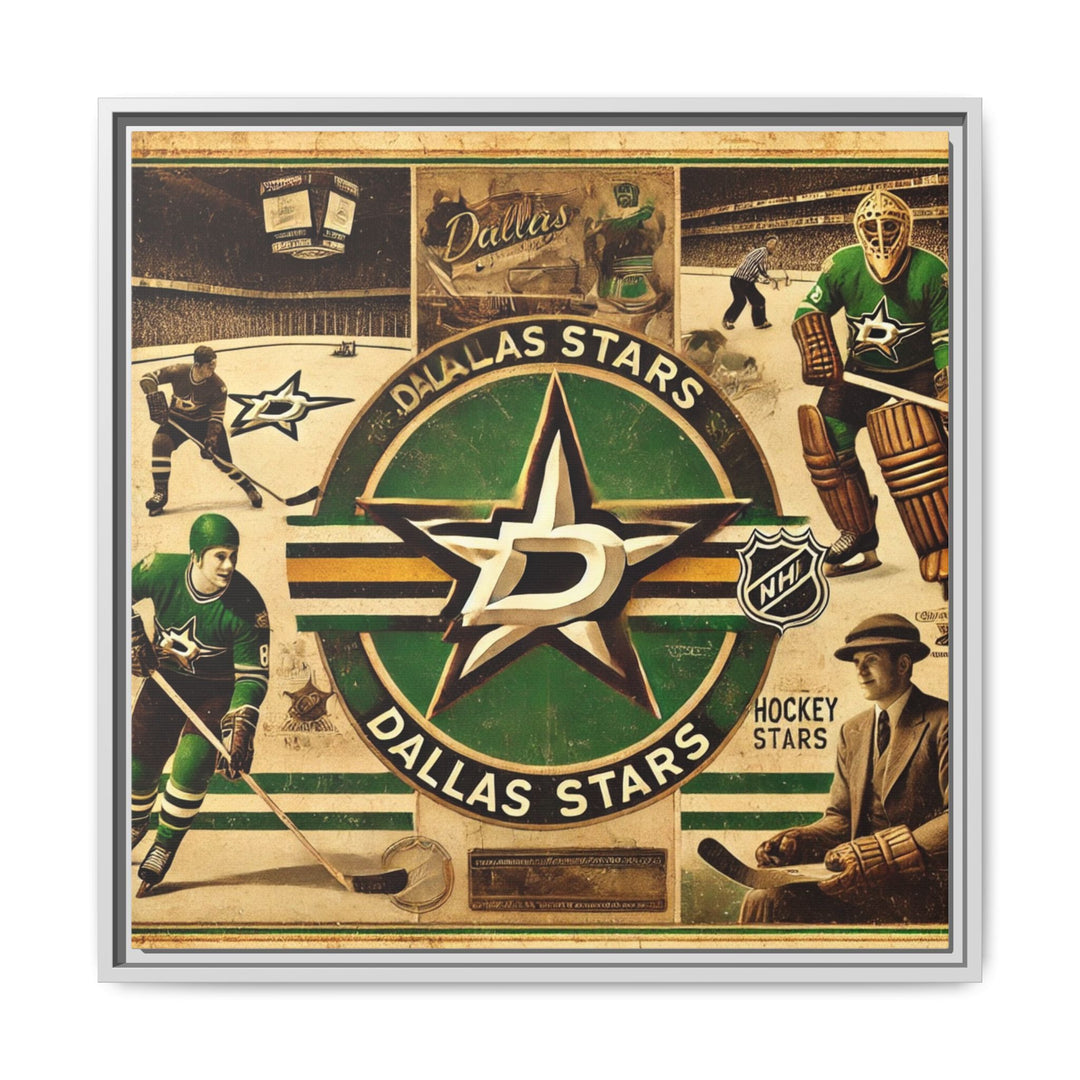 "Vintage Dallas Stars"  - Matte Canvas, Framed