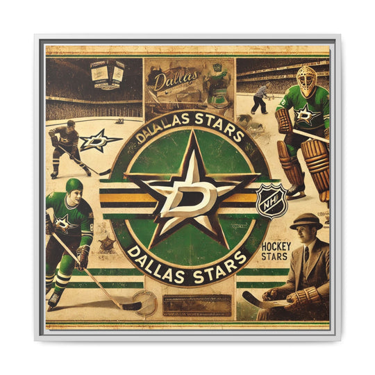 "Vintage Dallas Stars"  - Matte Canvas, Framed