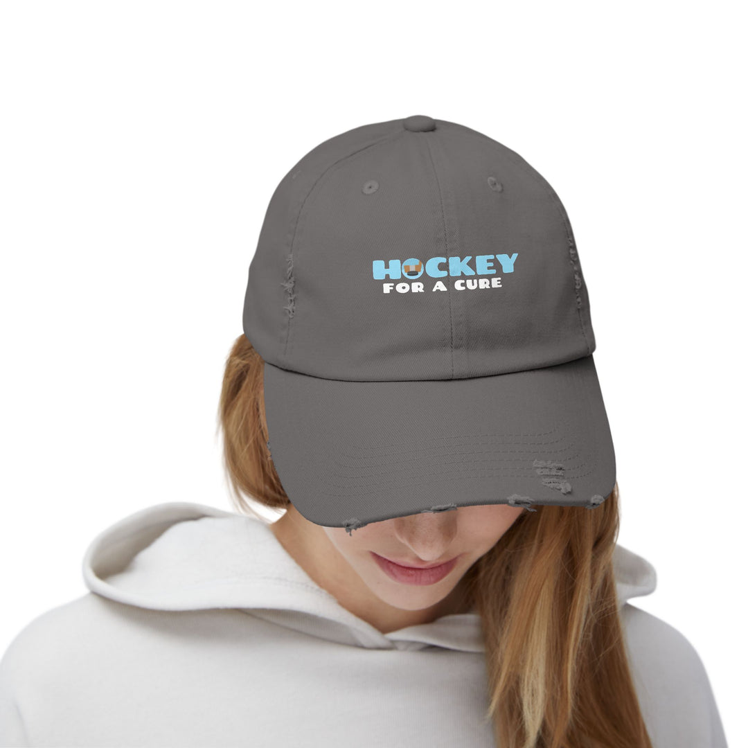 "Hockey For A Cure" -  Distressed Cap