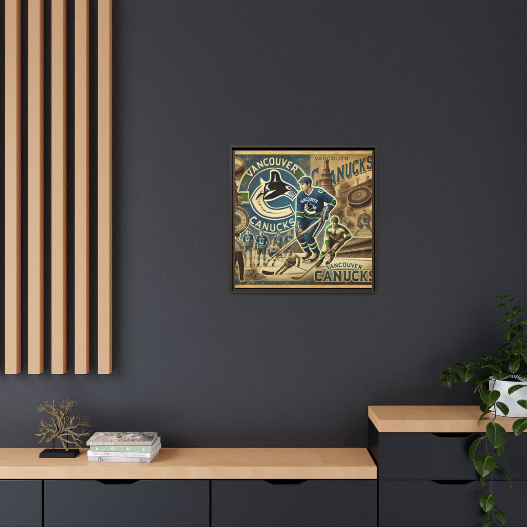 "Vintage Vancouver Canucks"  - Matte Canvas, Framed