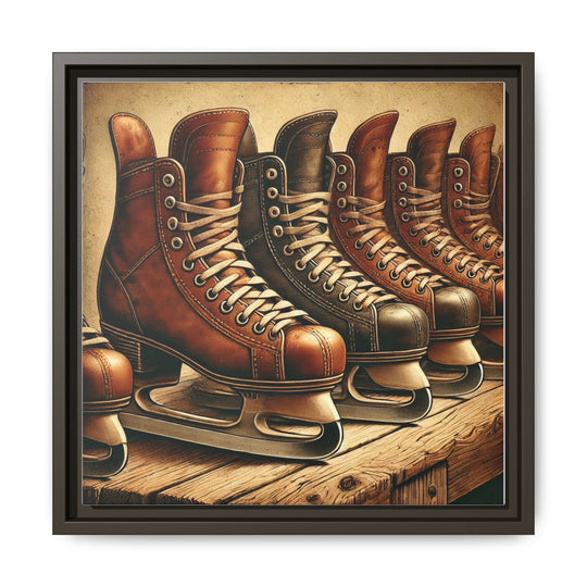 "Vintage Skates"  - Matte Canvas, Framed