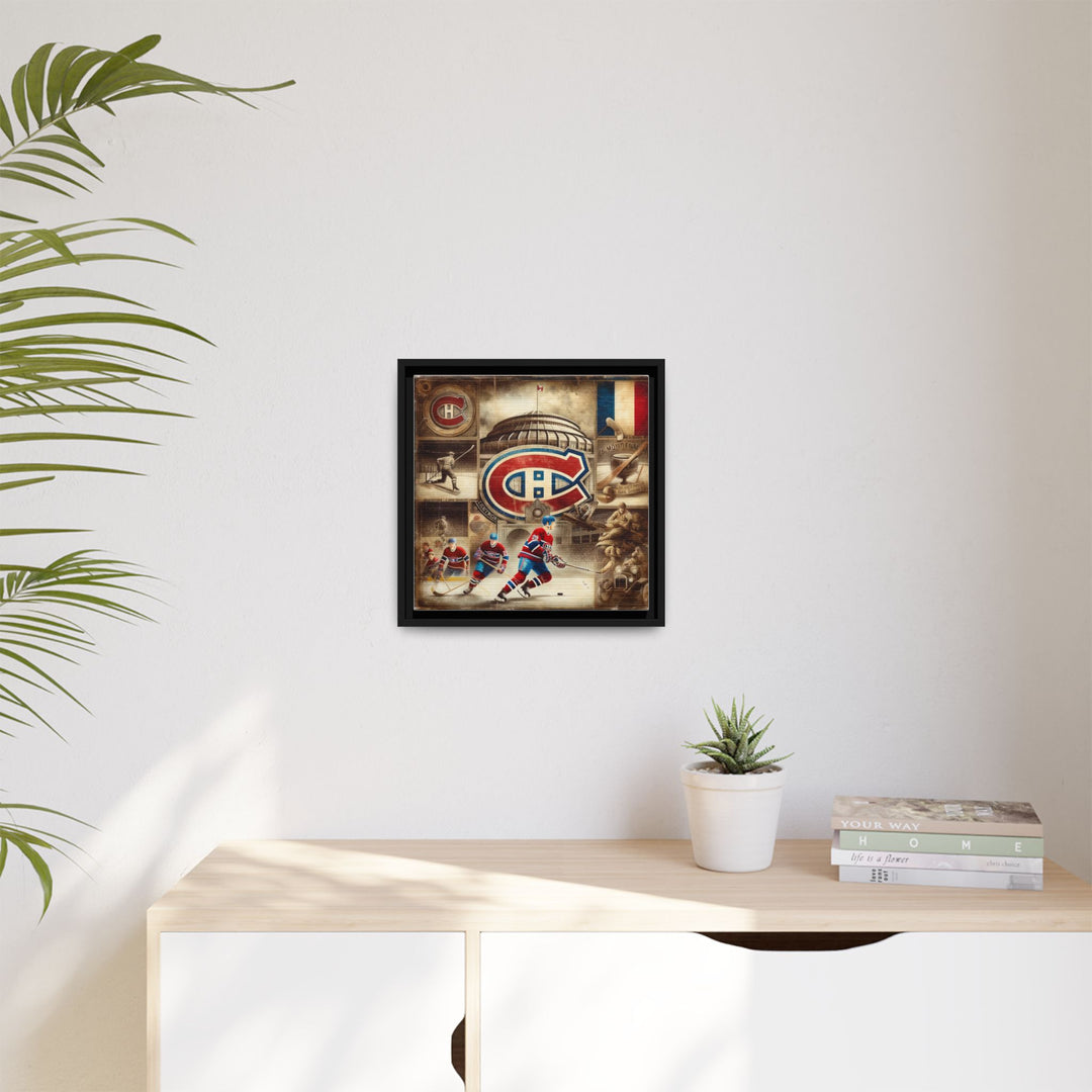 "Vintage Montreal Canadiens"  - Matte Canvas, Framed