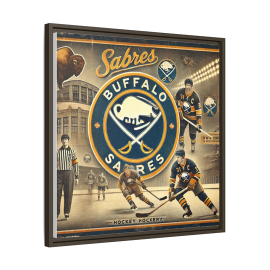 "Vintage Buffalo Sabres"  - Matte Canvas, Framed