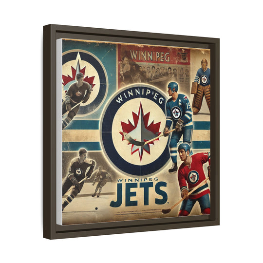 "Vintage Winnipeg Jets"  - Matte Canvas, Framed
