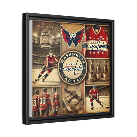 "Vintage Washington Capitals"  - Matte Canvas, Framed