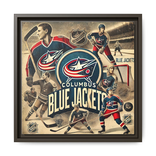 "Vintage Columbus Blue Jackets"  - Matte Canvas, Framed