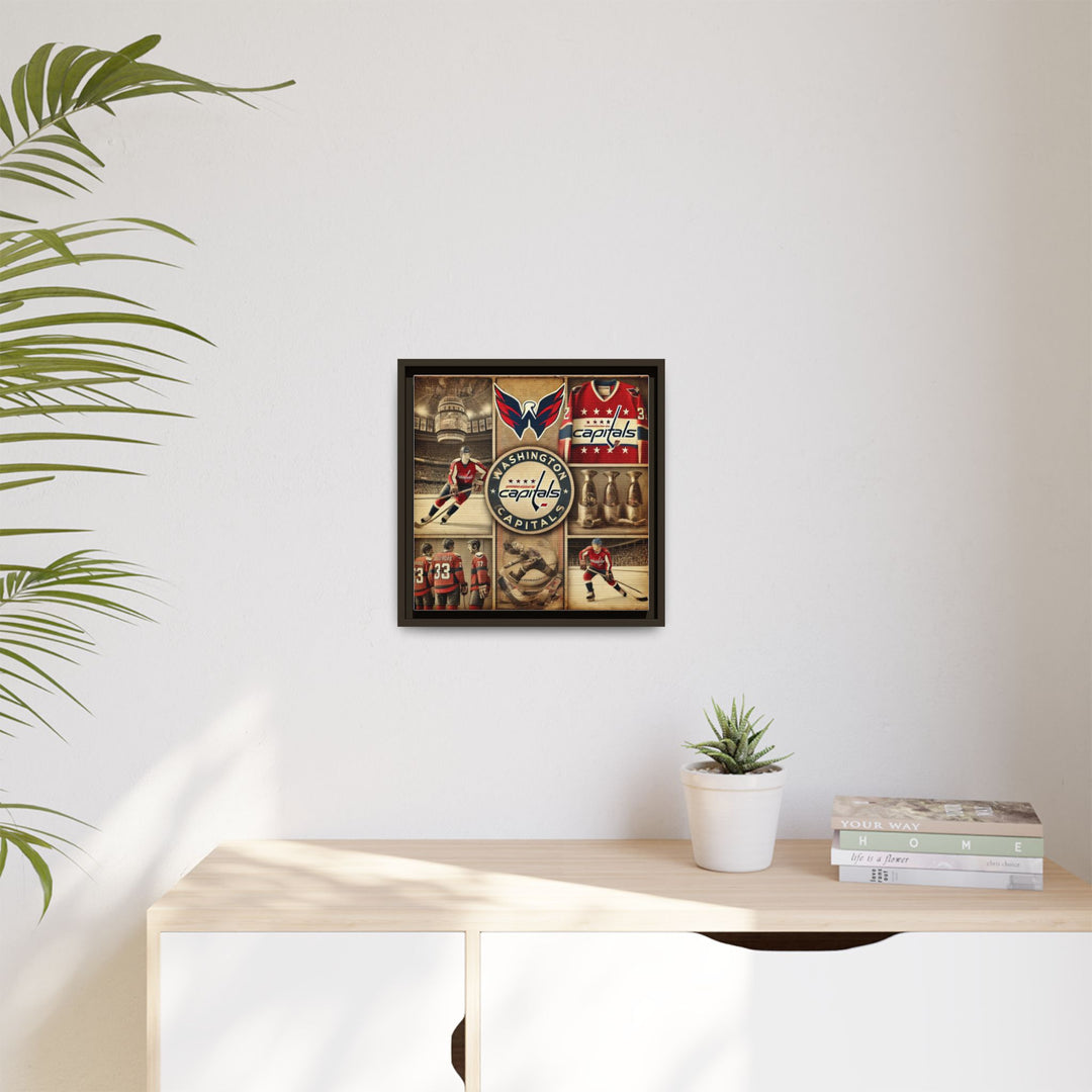 "Vintage Washington Capitals"  - Matte Canvas, Framed