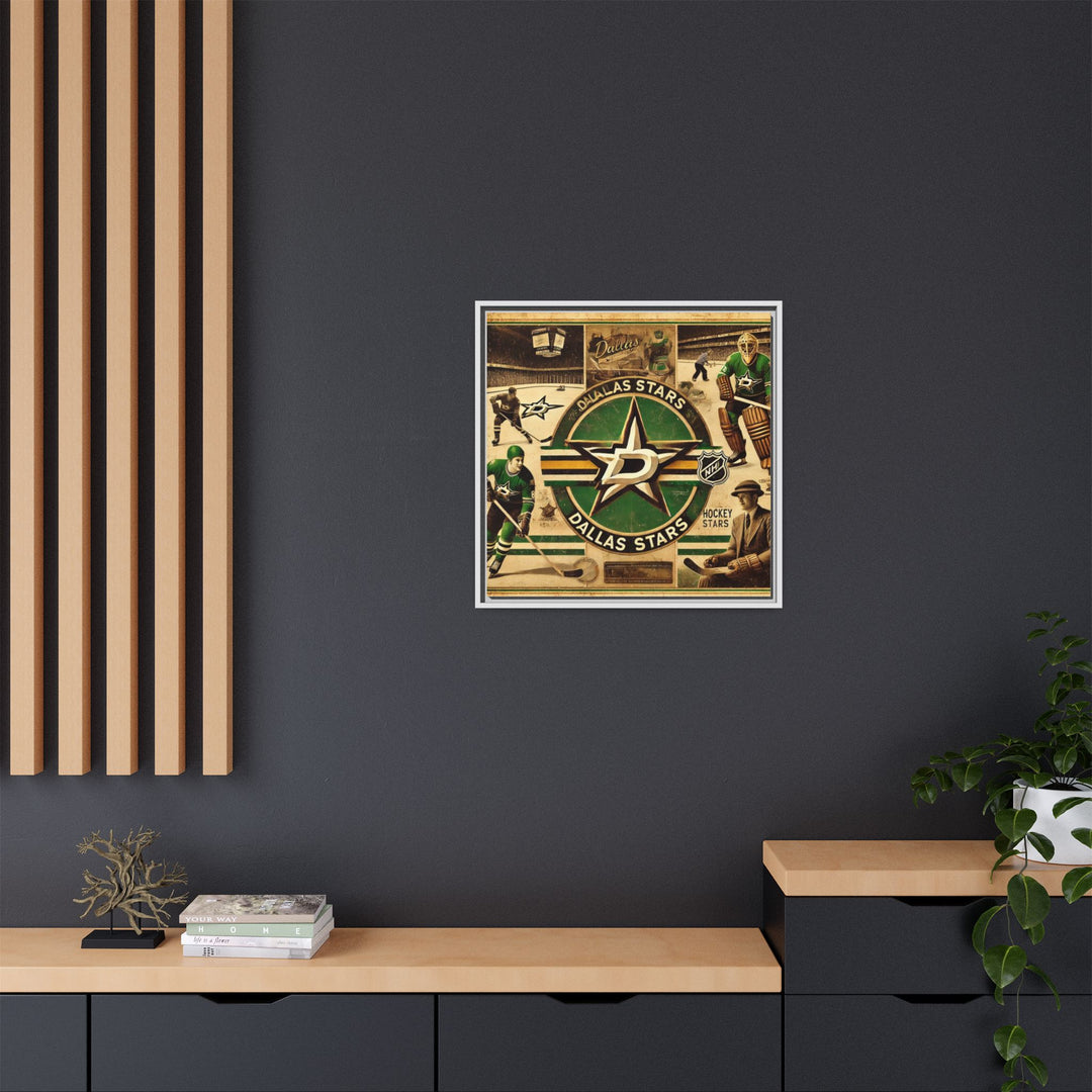 "Vintage Dallas Stars"  - Matte Canvas, Framed