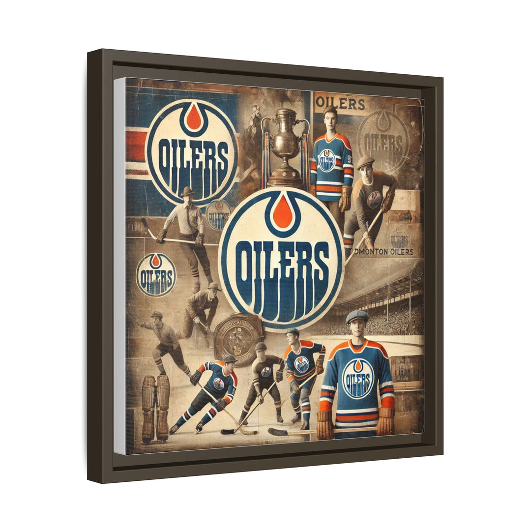 "Vintage Edmonton Oilers"  - Matte Canvas, Framed