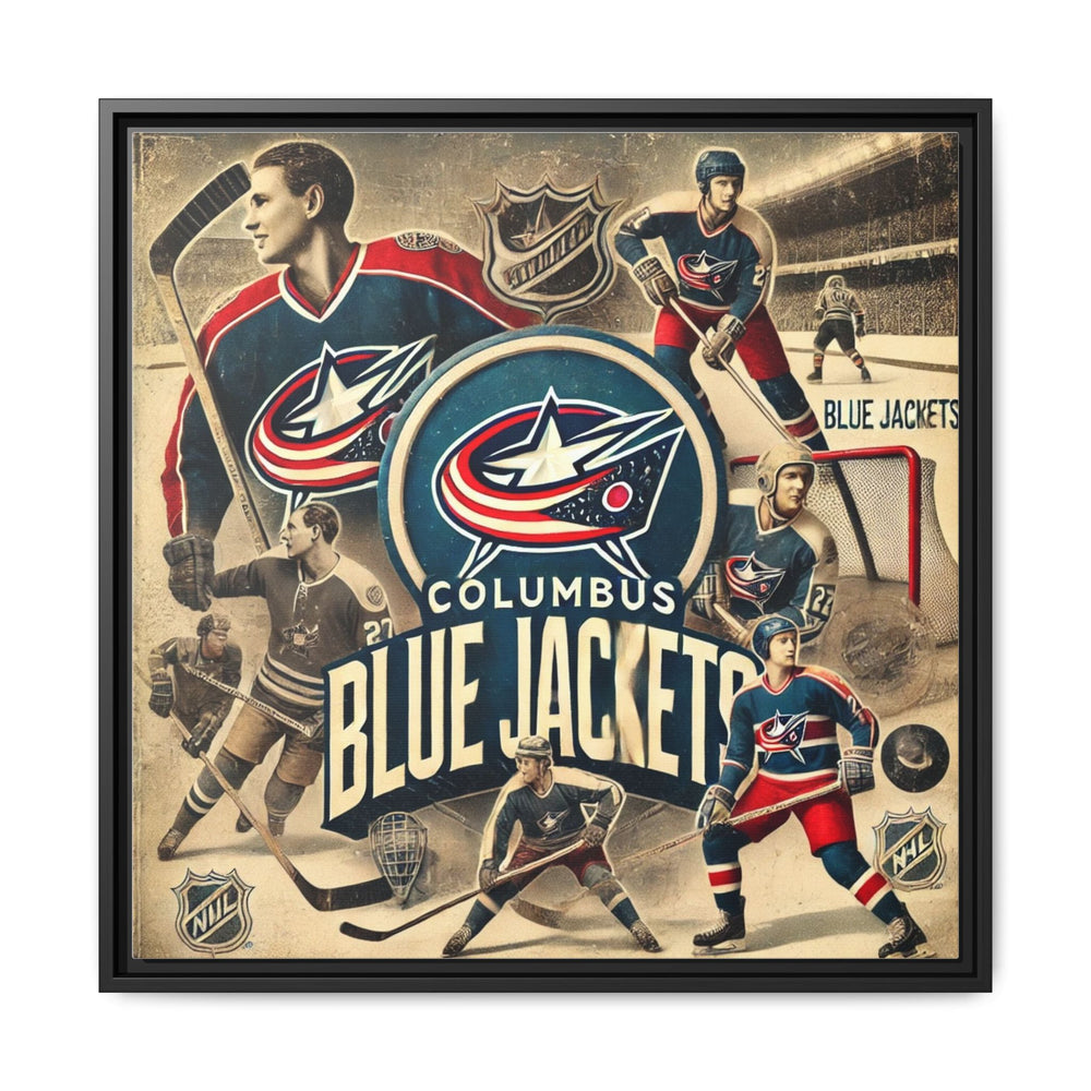 "Vintage Columbus Blue Jackets"  - Matte Canvas, Framed