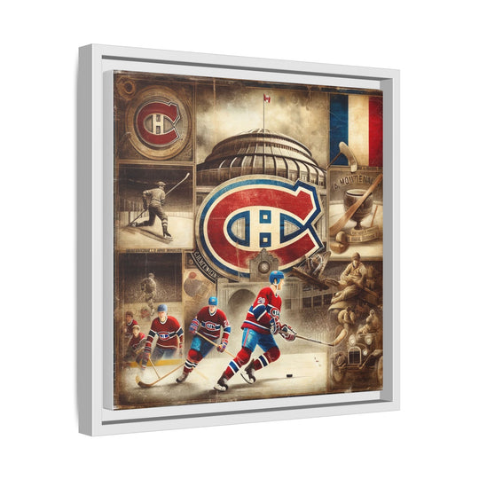 "Vintage Montreal Canadiens"  - Matte Canvas, Framed