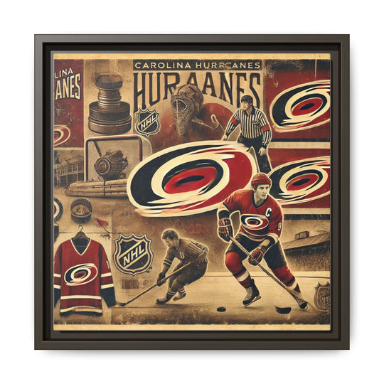 "Vintage Carolina Hurricanes"  - Matte Canvas, Framed