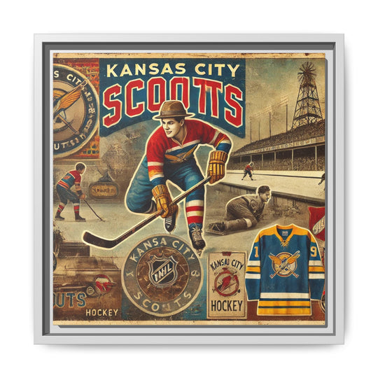 "Vintage Kansas City Scouts  - Matte Canvas, Framed